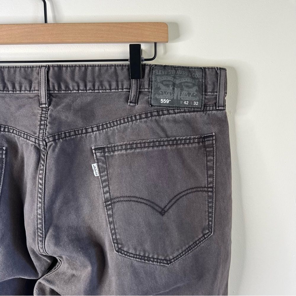 Levi’s 559 Relaxed Straight Mens Jeans | dark gray | 42 by 32 - Picture 3 of 7